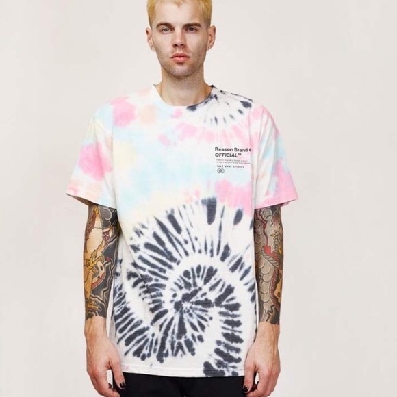 Reason Brand Tie-Dye Multi-Color T-Shirt Medium NWT - Picture 1 of 2